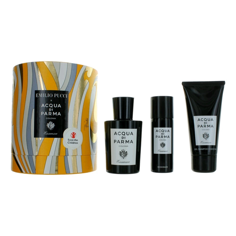 Bottle of Acqua Di Parma x Emilio Pucci Colonia Essenza by Acqua Di Parma, 3 Piece Gift Set for Unisex.